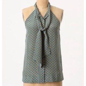 Anthropologie Girls From Savoy Silk Top sz 10 NWT